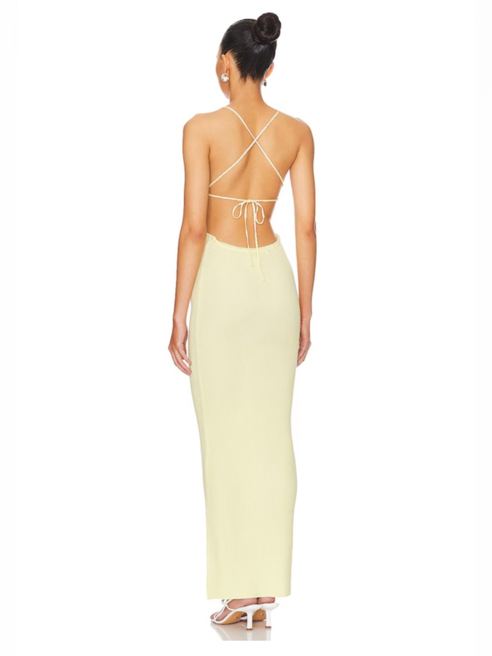 Revolve More to Come Kacey Maxi Dress in Pastel Yellow - Picture 3 of 3